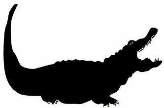 wandtattoo krokodil Art silhouette deko kunst schilder und logos wohnung scherenschnitt 3d print model - Mito3D