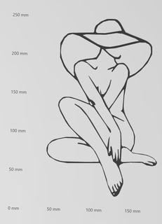 Duvar çıkartması minimalist erotik görüntü kadın 6 Sanat siluet deko Kunst ressam und logolar Wohnung kağıt kesiği 3d print model - Mito3D