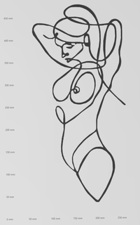adesivo murale minimalista erotico Immagine frau arte silhouette Deko kunst pittore und loghi wohnung taglio carta 3d print model - Mito3D