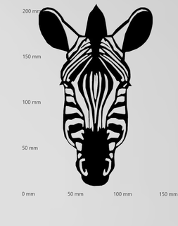 wandtattoo Zebra Silhouette DEKO Kunst Maler Logos wohnung scherenschnitt 3d print model - Mito3D