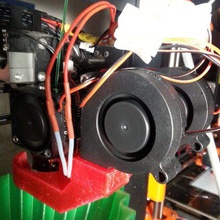 wanhao de doble conducto del ventilador 2 la herramienta 3dprintingaccesories Impresora 3d La impresión en accesorio refrigeración extrusora montaje duplicador i3 3d print model - Mito3D