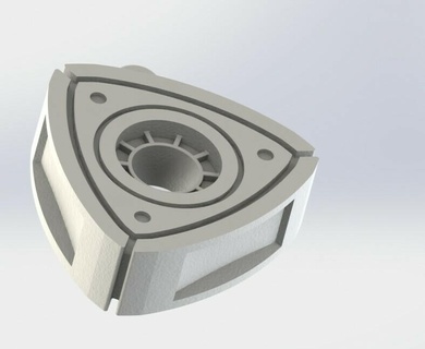wankel chaveiro motor rotativo chave anel Engenharia presente engenheiro acessórios 3d print model - Mito3D