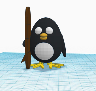 özenti sörfçü penguen lan küresel ısınma kanka kuş şaka tatil yaz sörf 3d baskı 3d print model - Mito3D