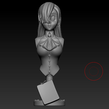 wanted collection elizabeth 7 deadly sins toy 3d bust 3d print model - Mito3D