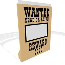 wanted poster plate openlock port 3d print model - Mito3D