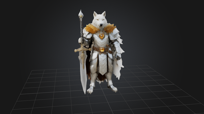 war wolf gioco 3d print model - Mito3D