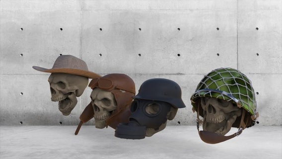 guerra apocalisse teschi cranioscraneos llaveros portachiavimilitare cowboy gas maskapocalypsiscraneos 3d print model - Mito3D