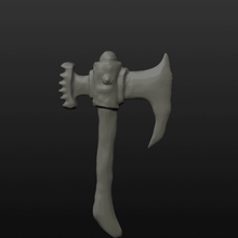 war axe art weapon dnd 3d print model - Mito3D