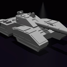 war commander challenger tank inspired scifi game video model armored 3d print model - Mito3D