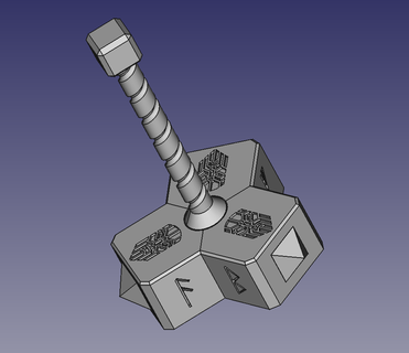 war hammer shaped judgement token box wargame squat league 3d print model - Mito3D