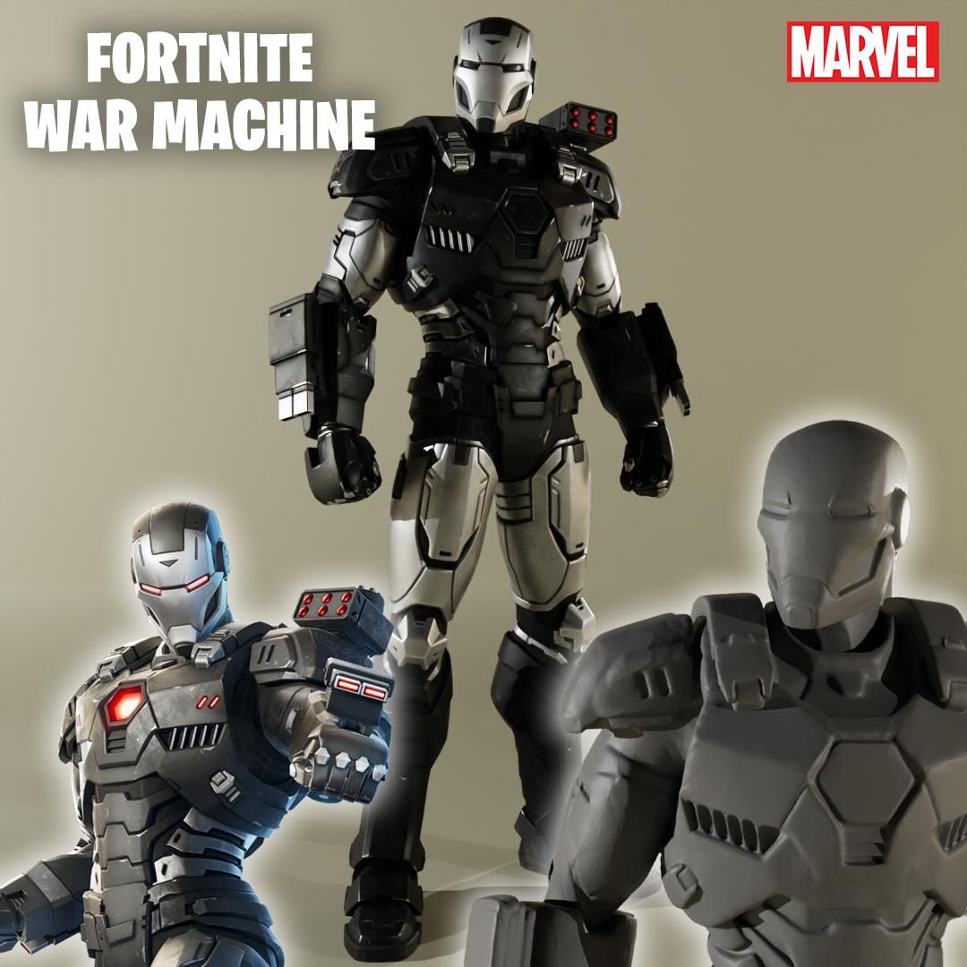 savaş makine cilt fortnite şekil oyun kötülük muz og heykel kıyamet tanrı hayret cerberus shuri siyah panter emma don gwen kaptan jones wenpool 3D print model - Mito3D