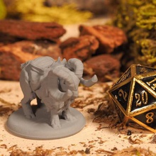 war ram - tabletop miniature game creature beast animal stl file 3d model mini fantasy warhammer gloomhaven pathfinder critical role gaming rpg dnd dungeons dragons 3d print model - Mito3D