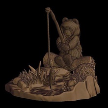 guerra peluches teste impressão kickstarter Urso pelúcia tampo mesa diorama mini figura dnd 3d print model - Mito3D
