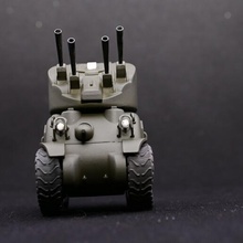war toon skink aa sherman m4a1 world tank scale model chibi 3d print model - Mito3D