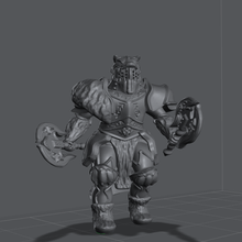 warband wolf knight game tabletop rpg barbarian 3d print model - Mito3D