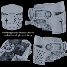 araldo guerra titano testa interni multiple maschere Compreso psi maschera 3d print model - Mito3D