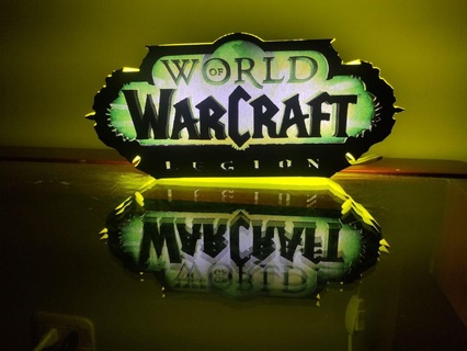 Warcraft Lampe Spiel Videospiel LED Logo Beeindruckend 3d print model - Mito3D