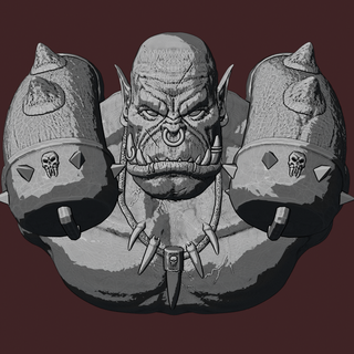 warcraft orc war chief garrosh bust warchief hellscream 3d print model - Mito3D