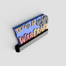 Warcraft estante soporte logo juego Guau 3d print model - Mito3D