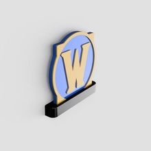 warcraft stand logo game wow 3d print model - Mito3D