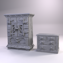 wardrobe chest drawers 3d print model - Mito3D