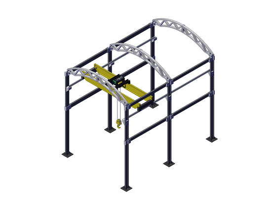 entrepôt aérien grue industriel 3d print model - Mito3D