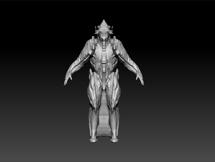 warframe guerrero 34 Arte escritorio prueba modelo niña asombroso juego personaje rpg dagath 3d print model - Mito3D