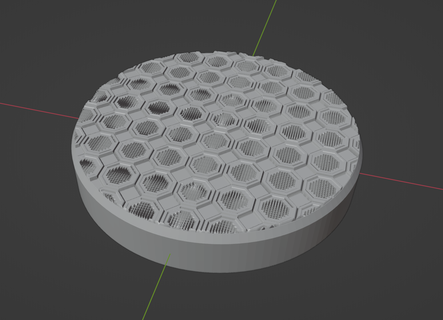 wargame 30mm hex sci-fi texture base miniature game military fantasy 3d print model - Mito3D