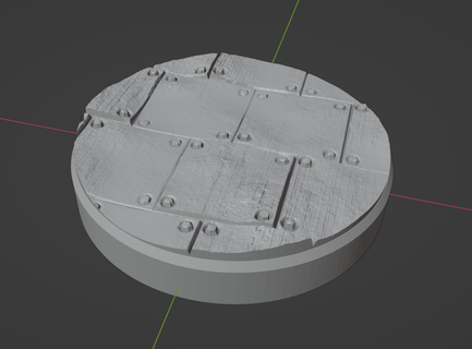 wargame 30mm metal plate texture base miniature game military sci-fi fantasy 3d print model - Mito3D