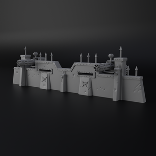 wargames defence wall miniguns terrain Game war games miniature scenery 3d print model - Mito3D