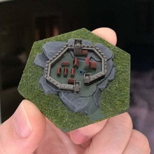 wargaming hex Fliesen mighty empires - Mensch-Stadt, Stadt-Fliesen Spiel Spiele Stadt tile fantasy 3d print model - Mito3D