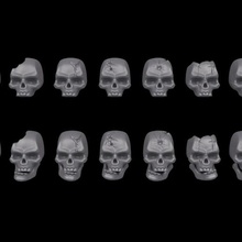 warhammer 40k - human skulls set citadel skeleton head diorama bone warhammer 40k skull human damage base jawbones jaw sigmar age 3d print model - Mito3D