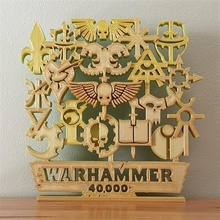 warhammer 40k factions artwork ornament warhammer40k 4000 gift gaming tabletop art space marines 3d print model - Mito3D
