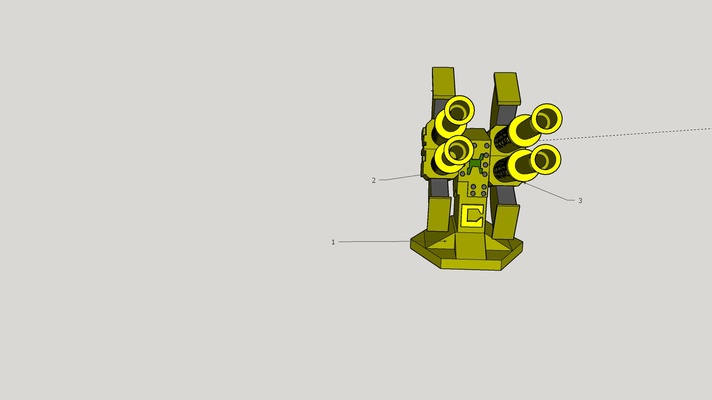 warhammer 40k ork aa daka game gun mini 3d print model - Mito3D