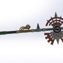warhammer life-sized mechanicus battle axe 3d print model - Mito3D