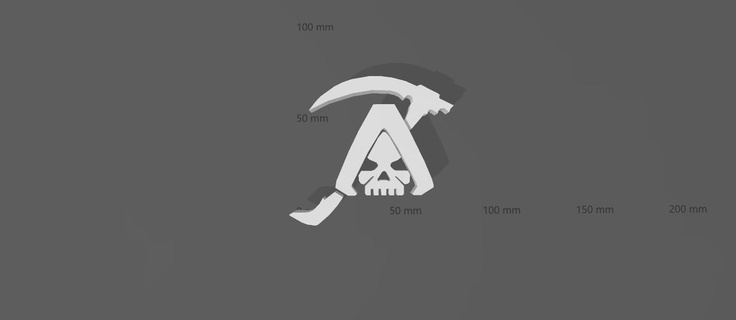 Kriegshammer Logo Dekoration Mauer 40k 30k Video Spiel Adler 3d print model - Mito3D