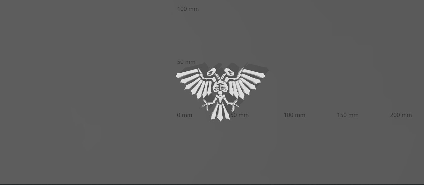 Kriegshammer Logo Dekoration Mauer 40k 30k Video Spiel Adler 3D print model - Mito3D