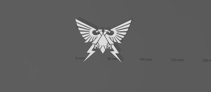 warhammer logo decorazione parete 40k 30k video gioco aquila 3d print model - Mito3D