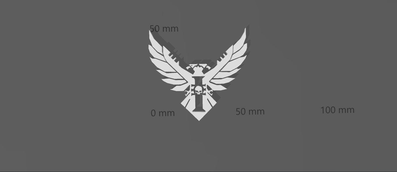 martelo guerra logotipo decoração parede 40k 30k vídeo jogos Águia 3D print model - Mito3D