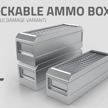warhammer scenery - stackable ammo box game 3d print model - Mito3D