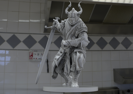 warhammer guerriero stl martello guerra characters3d zbrush gameworkshop orchi troll giganti 40k nani elfi minis 3d print model - Mito3D