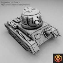 warhorse 01 robot tabletop warhammer 40k dnd dragons mecha fdm miniature tank battle 3d print model - Mito3D