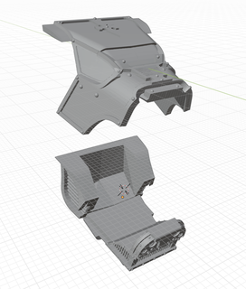 warhound head cockpit attempt 3d print model - Mito3D