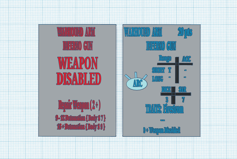 warhound titan alternate inferno gun weapon card adeptus titanicus epic 40k infero 3d print model - Mito3D