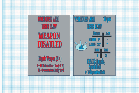 perro guerra titán alterno ursus garra arma tarjeta adeptus titanicus épico 40k 3d print model - Mito3D