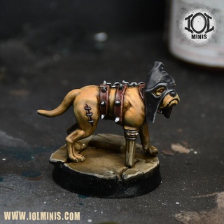 segugio animale domestico cane mastino compagno frostgrave pegleg fantasia culist caos mercenario cupo cacciatore streghe 3d print model - Mito3D