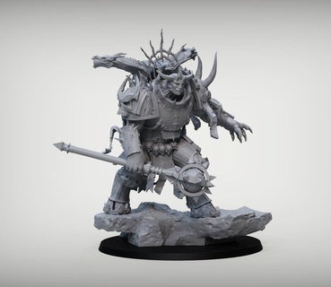 brujo demonio diablo primarca caos príncipe Lorgar infierno 3d print model - Mito3D