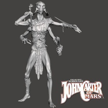 warlord mars series 3 tars - sparx john carter barsoom of tarkas fantasy scifi muscular pose comics video game 3d print model - Mito3D