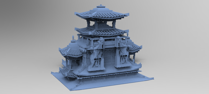 Kriegsherren Turm 6 mittelalterlich industriell Halloween Grusel architektonisch Gebäude Ruine uralt Fantasie Statue Dracula vlad Dom Brücke Brücken Samurai Japan Tempel 3d print model - Mito3D