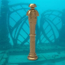 señores guerra Atlantis dorado tótem estatua 25mm 28mm 30mm atlante bigmrtong dnd fantasía oro arpón Oceano polo pulpa qav250 mar submarino tesoro juegos 3d print model - Mito3D